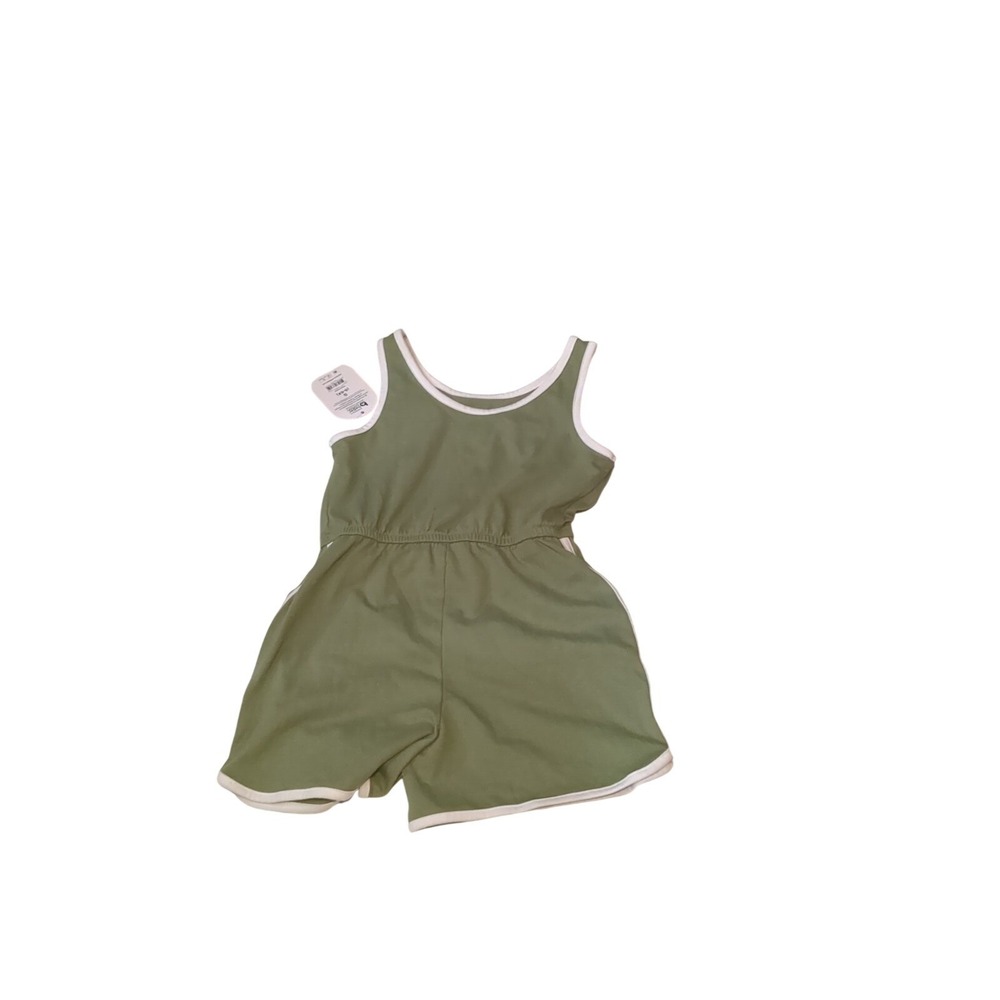 NWT Wonder Nation Win Play Romper Size S (6-6X) Terrace Green Color Pockets - Picture 6 of 6